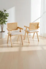 PACK 1 table MAYA + 4 chaises ROTINA BOIS - Image 2