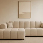 Canapé d'angle beige moderne